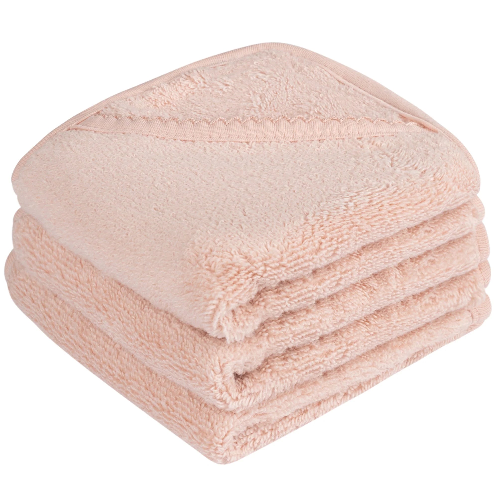 Solid Scalloped Washcloth Set