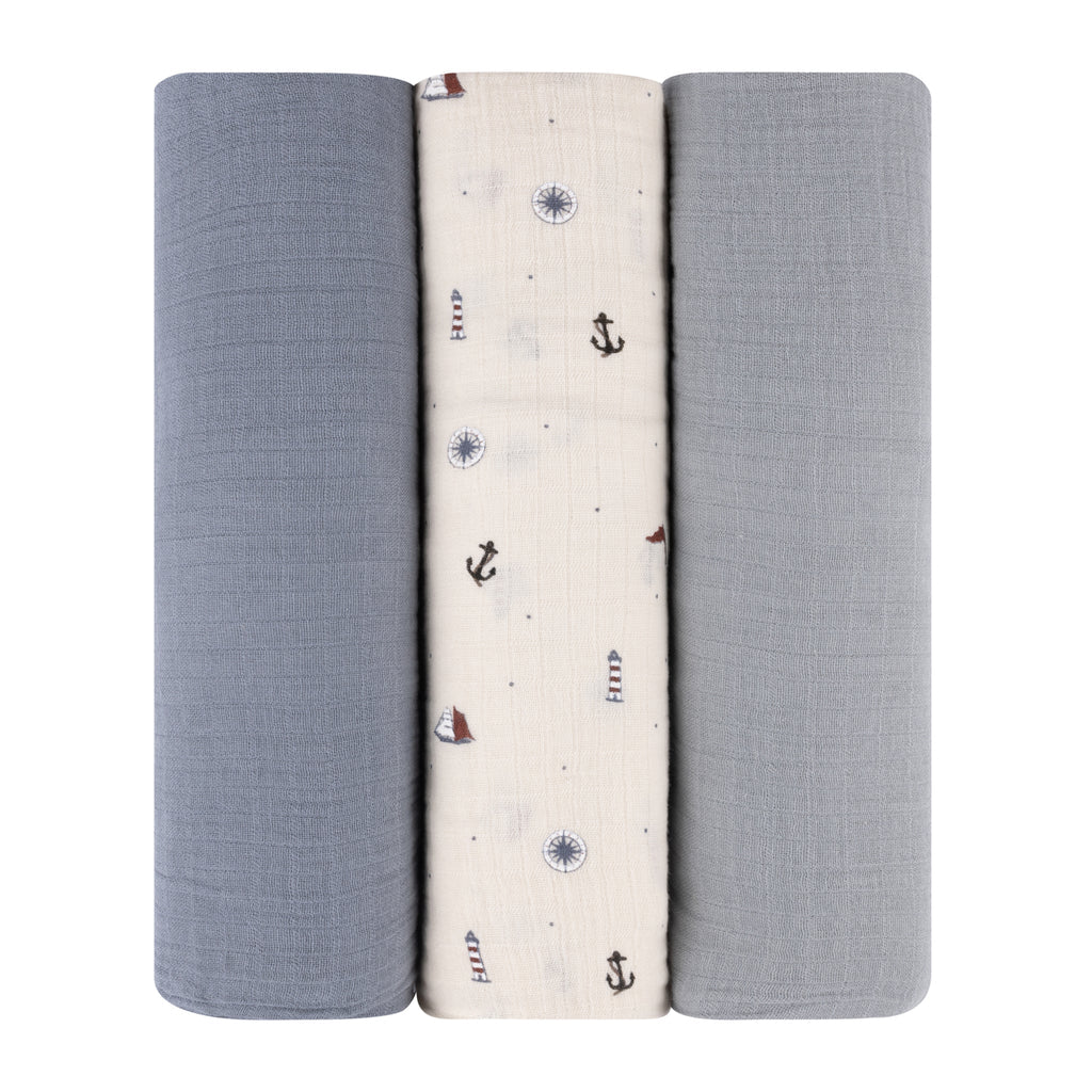 Muslin Swaddle Blankets (Set of 3)