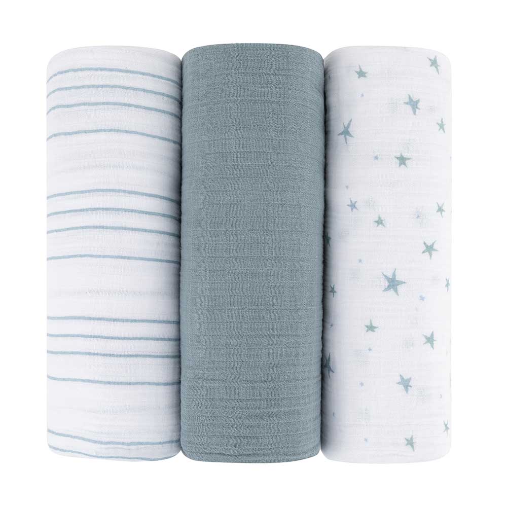 Muslin Swaddle Blankets (Set of 3)