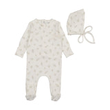 Ivory Girls Little Bundles Footie & Bonnet