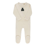 Boys Velour Plaid Bear Collection Footie