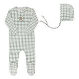 Blue Plaid Sheep Collection Footie