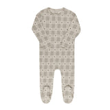 Tan Floral Plaid Collection Footie