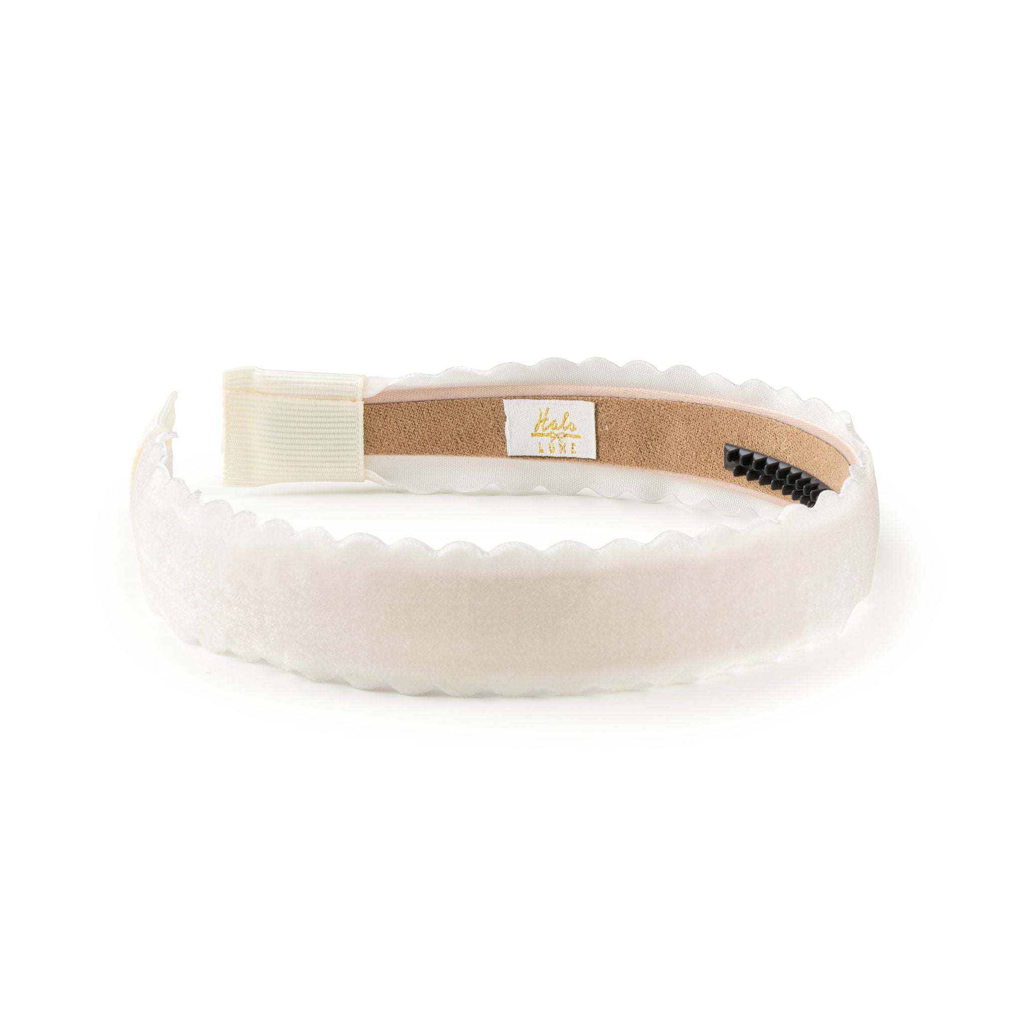Opaline Scalloped Velvet Headband