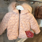 Pink Cherry/Red Reversible Down Puffer Coat