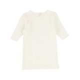 Ribbed Tee Three Quarter Sleeve