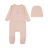 Pink Sailor Stripe Footie