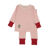 Pink Color Block Lounge Set