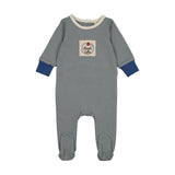Blue Color Block Footie