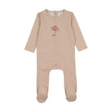 Gingham Flower Footie