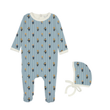 Blue Bear Pajama Footie