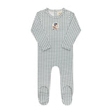 Blue Owl Gingham Collection Footie