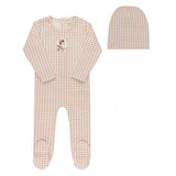 Blush Owl Gingham Collection Footie
