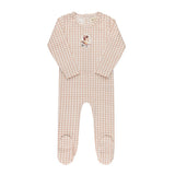 Blush Owl Gingham Collection Footie