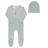 Blue Owl Gingham Collection Footie