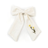 Felicity Summer Soirée Linen Floral Embroidered Longtail Clip