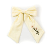 Felicity Summer Soirée Linen Floral Embroidered Longtail Clip