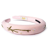Felicity Summer Soirée Linen Floral Embroidered Headband