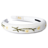Felicity Summer Soirée Linen Floral Embroidered Headband