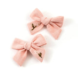 Felicity Summer Soirée Linen Floral Embroidered Double Clip Set