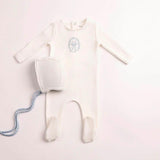 Boys Butterfly Motif Footie Layette Set