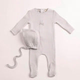 Boys Sweet Classic Pointelle Footie + Beanie