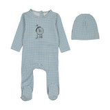 Gingham Wheel Footie