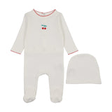 Pointelle Cherry Footie