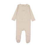 Pink Grid Print Footie
