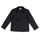 Contrast Collar Double Breasted Jacket