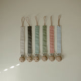 Linen Pacifier Clip 2-Pack