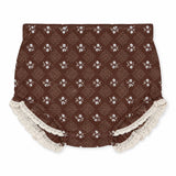 Brown Floral Trellis Ruffle Bloomer