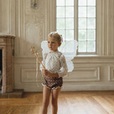 Brown Floral Trellis Ruffle Bloomer