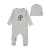 Blue Illustrated Image Footie + Beanie