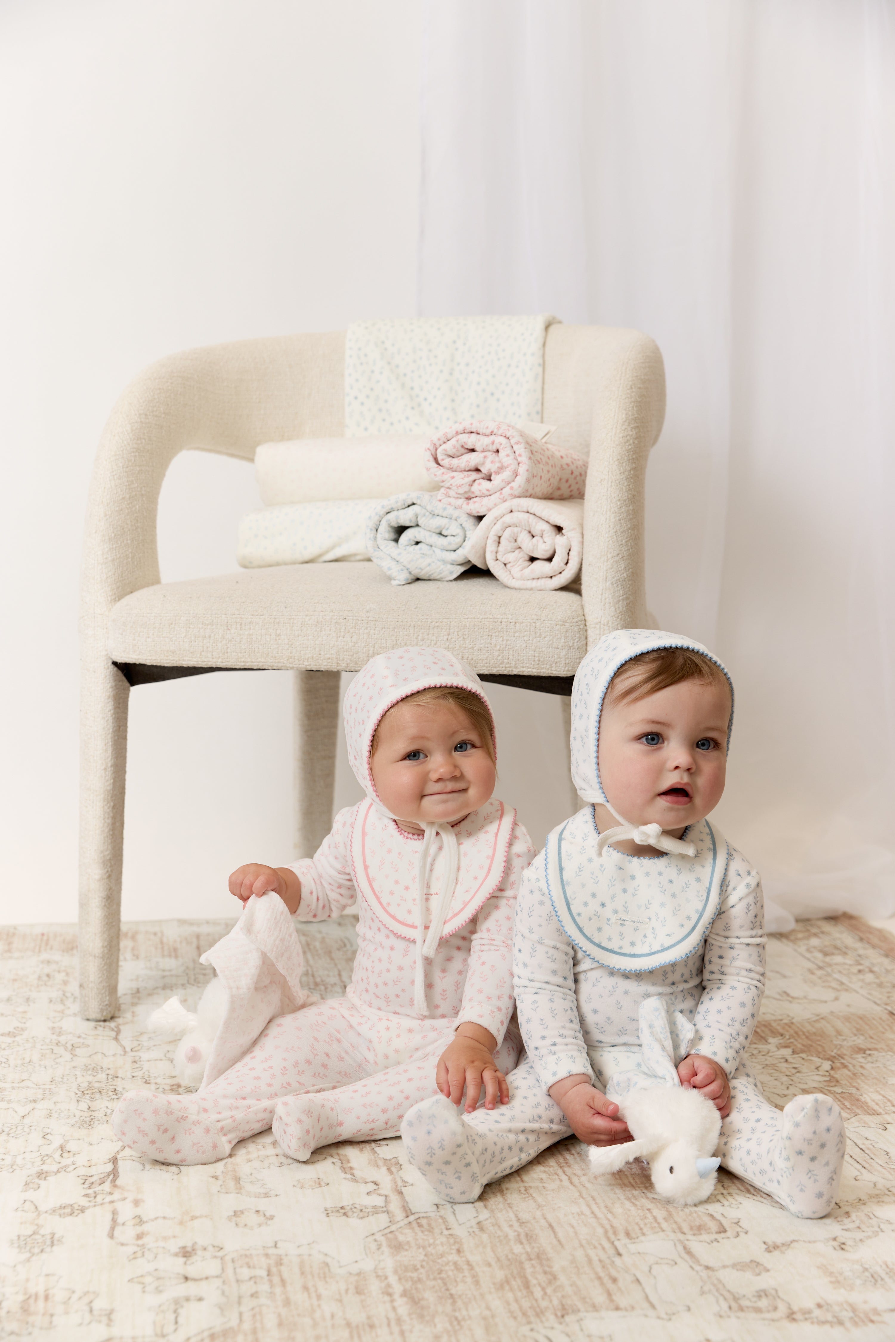 Kipp Baby Whispering Blooms Layette Set in Rose