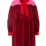 Color Block Viscose Dress