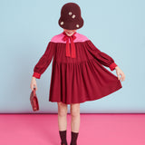 Color Block Viscose Dress