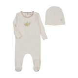 Girls Mail and Flowers Footie + Beanie