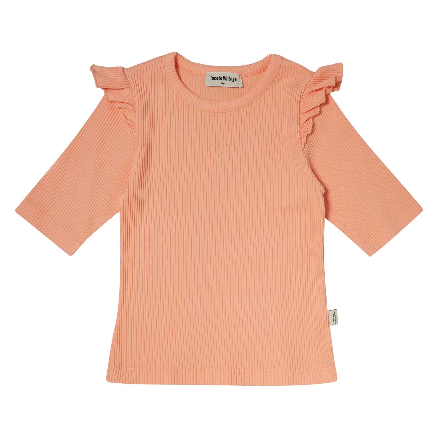 Ribbed 3/4 Sleeve T-Shirt