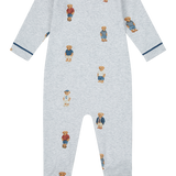 Grey/Blue Crew Bear Footie