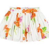 Morley Orange Cardigan with White Sprint Skirt long version