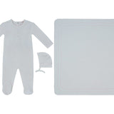 Kipp Baby Whispering Blooms Footie, Hat & Blanket Set in Rose
