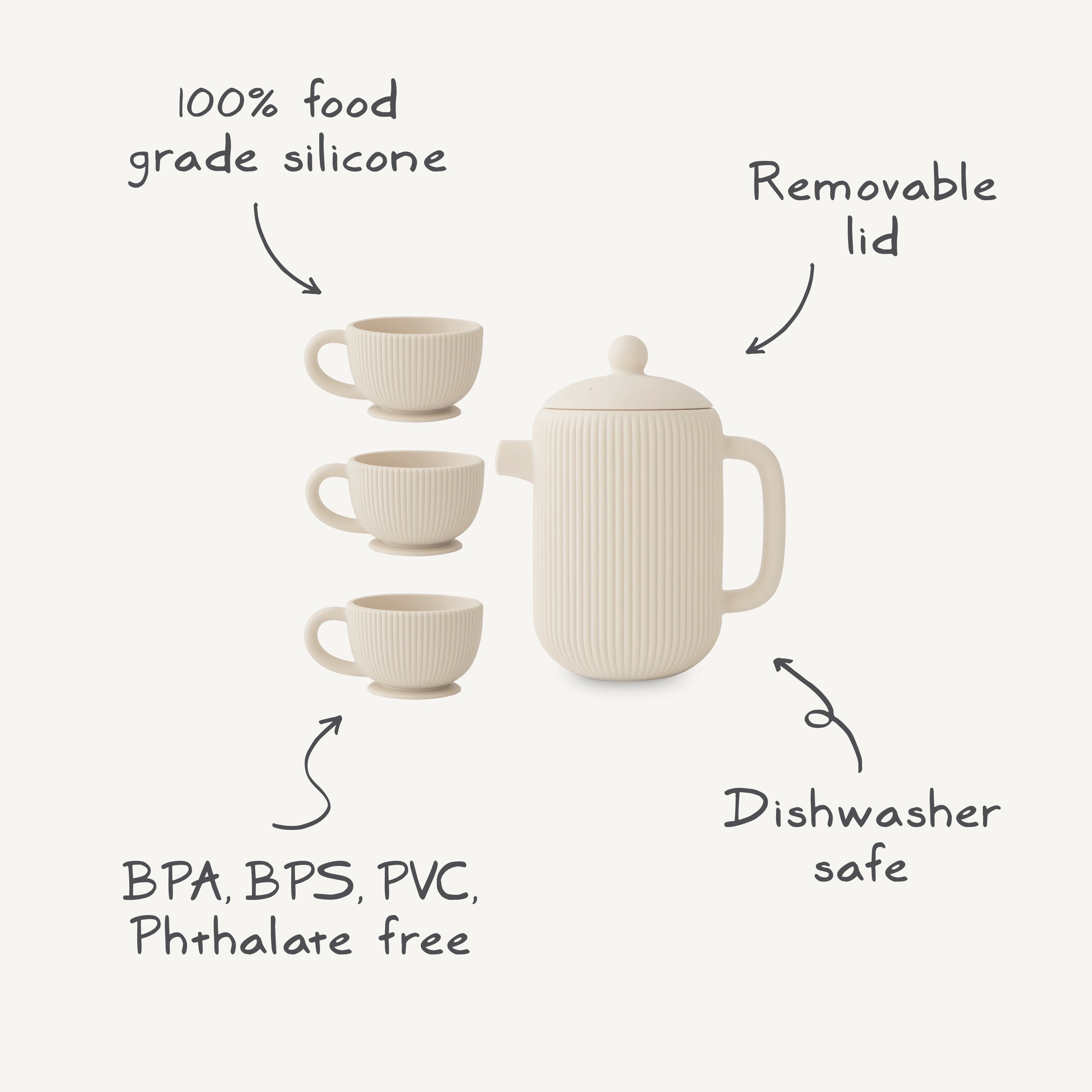 Silicone Tea Play Set details