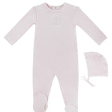 Pink Petit Ours Footie & Hat Set