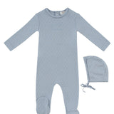 Blue Mon Bebe Footie & Hat Set