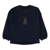 Plaid Detail Girls Sweatshirt