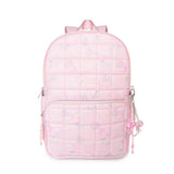 Bow Floral Quilted Large Backpack with Charm