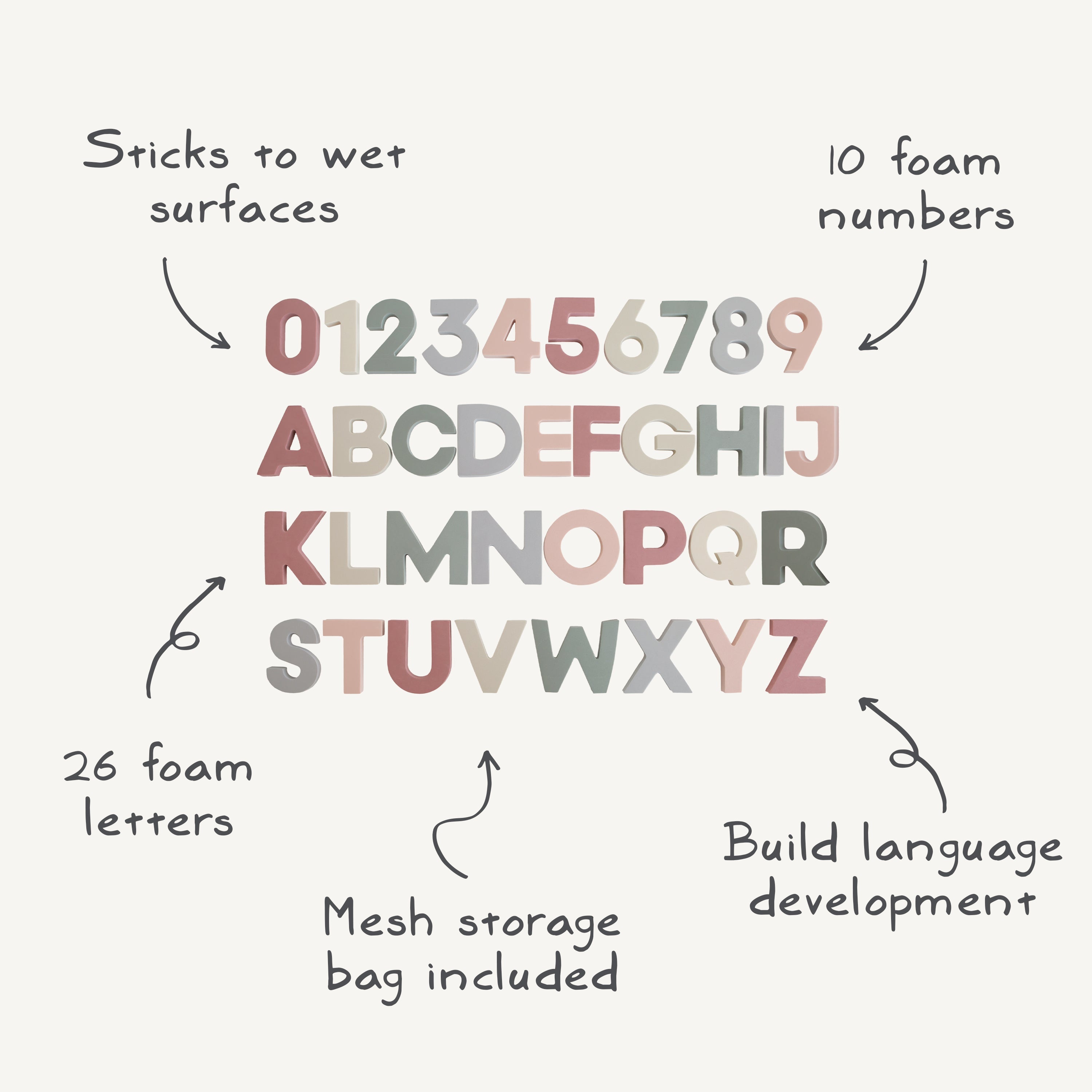 Letters & Numbers Bath Play Set details