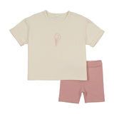 Pink Oversized Tee Set