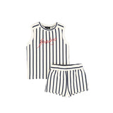 Script Striped Tank Set